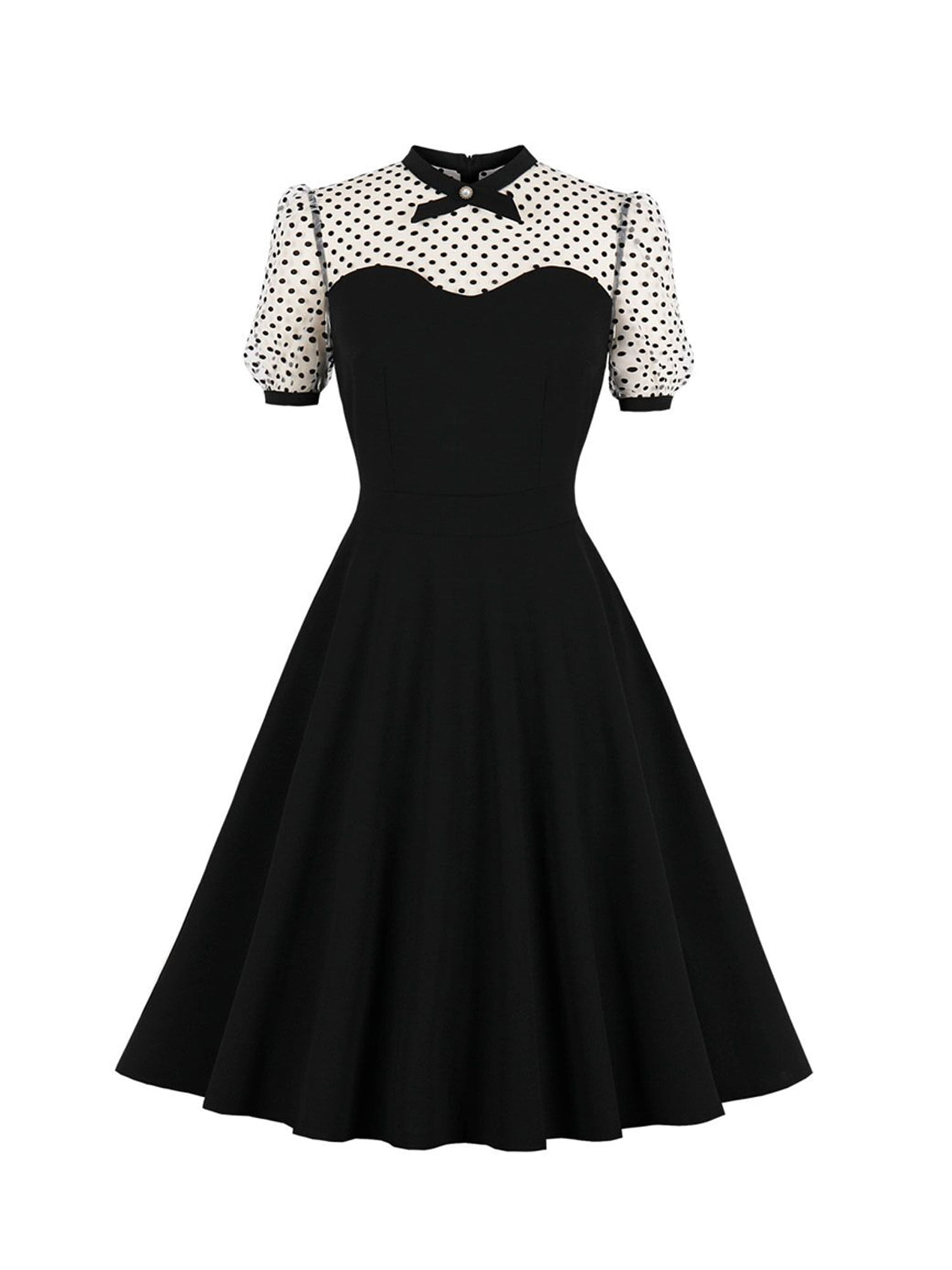 Women Vintage 50s Rockabilly Swing Skater Dress Evening Party Cocktail Pinup US 