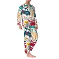 thumbnail image 2 of Sikiie London Symbols Mens Pajama Set, Soft Warm Long Sleeve Sleepwear, Cozy Button-Down Pjs for Men-XX-Large, 2 of 7