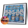 thumbnail image 1 of Cuadros Decorativos Taladro de forma especial parcial de letras de flores DIY de pintura de diamante 5D (X064) Tmvgtek embutido en tela, 1 of 9