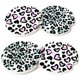 thumbnail image 1 of Posavasos para coche, paquete de 2, posavasos de cerámica absorbente con estampado de leopardo, posavasos para portavasos, con una muesca para el dedo para una fácil extracción (gris) Adepaton LRWJ901-3, 1 of 7