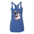 thumbnail image 2 of If It's Not a Pug It's Just a Dog Gift | Womens Dog Lover Premium Tri-Blend Racerback Tank Top, Vintage Royal, X-Large, 2 of 3