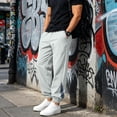 thumbnail image 3 of LIaqionyy Joggers Pants for Mens Elastic Waist Lightweight Hiking Pants Streetwear Workout Trousers with Pockets, 3 of 8