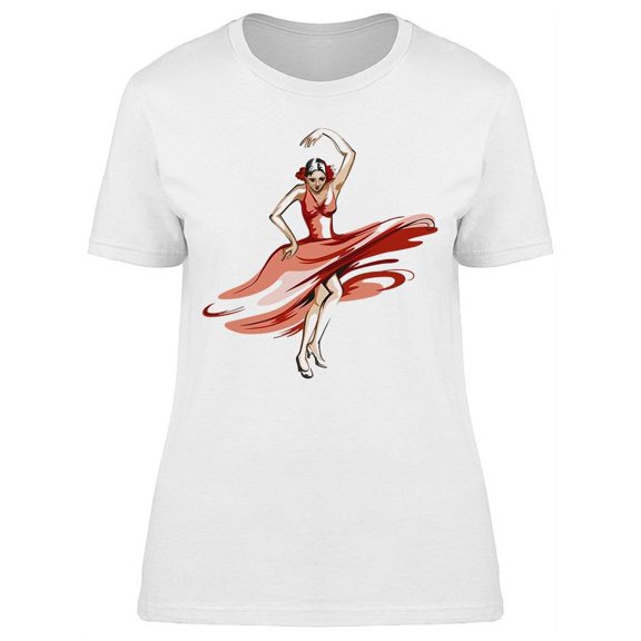 Flamenco Girl T-Shirt Women -Image by Shutterstock, Female XX-Large