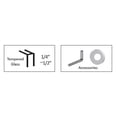 thumbnail image 4 of Security Tubular Back to Back Door Pull 6 Inch Finish for and Residential Heavy Glass Frameless Shower Doors 1/4 Inch to 1/2 Inch Thick Chrome, 4 of 5