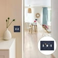 thumbnail image 7 of Yayeee Toggle Light Switch Wall Plate 3-Gang 6.37"x4.48" Decorative Outlet Cover, White Cat Planet, 7 of 7