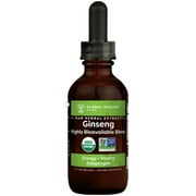Organic Ginseng Supplement with Korean Panax - Global Healing, 2 fl oz