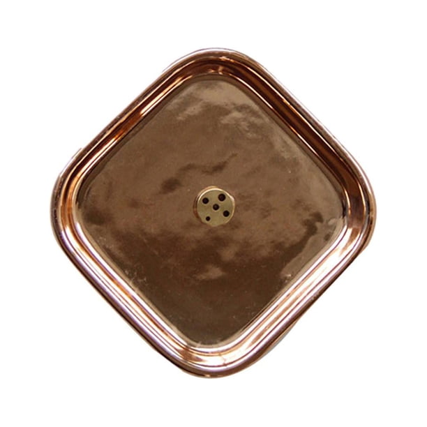 Incensario para varillas de incienso, bandeja para incienso, quemador de incienso para dormitorio, spa, oficina. Oro rosa