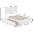 thumbnail image 7 of AFI Madison King Size Platform Bed with Footboard & Twin XL Trundle, White, 7 of 7