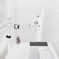 thumbnail image 2 of VIVO White Height Adjustable VESA Adapter Bracket Kit for Individual Monitor, 2 of 8