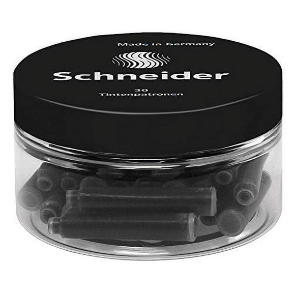 Schneider Fountain Pen Ink Cartridge, Black, 30-Count (06701)