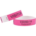 thumbnail image 3 of Advantus, AVT76099, COVID Prescreened Visitor Wristbands, 100 / Pack, Pink, 3 of 9