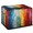 Multicolor 1, variant on ADECORIVY Rainbow Wood Fabric Storage Bin with Lid, Foldable Storage Box Decorative Cube Organizer Basket for Closet Shelf Organizing Clothes