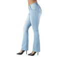 thumbnail image 5 of Fashion2Love Women's Juniors Colombian Design Butt Lift Mid Waist Boot Leg Jeans, 5 of 10