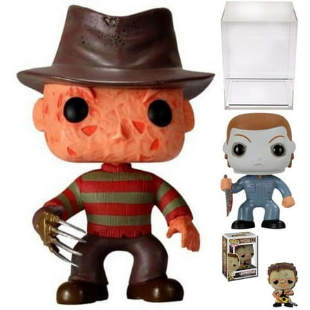 Funko POP Collector Set Horror Movie: Leatherface, Michael Myers, Freddy Krueger + Premium Protector