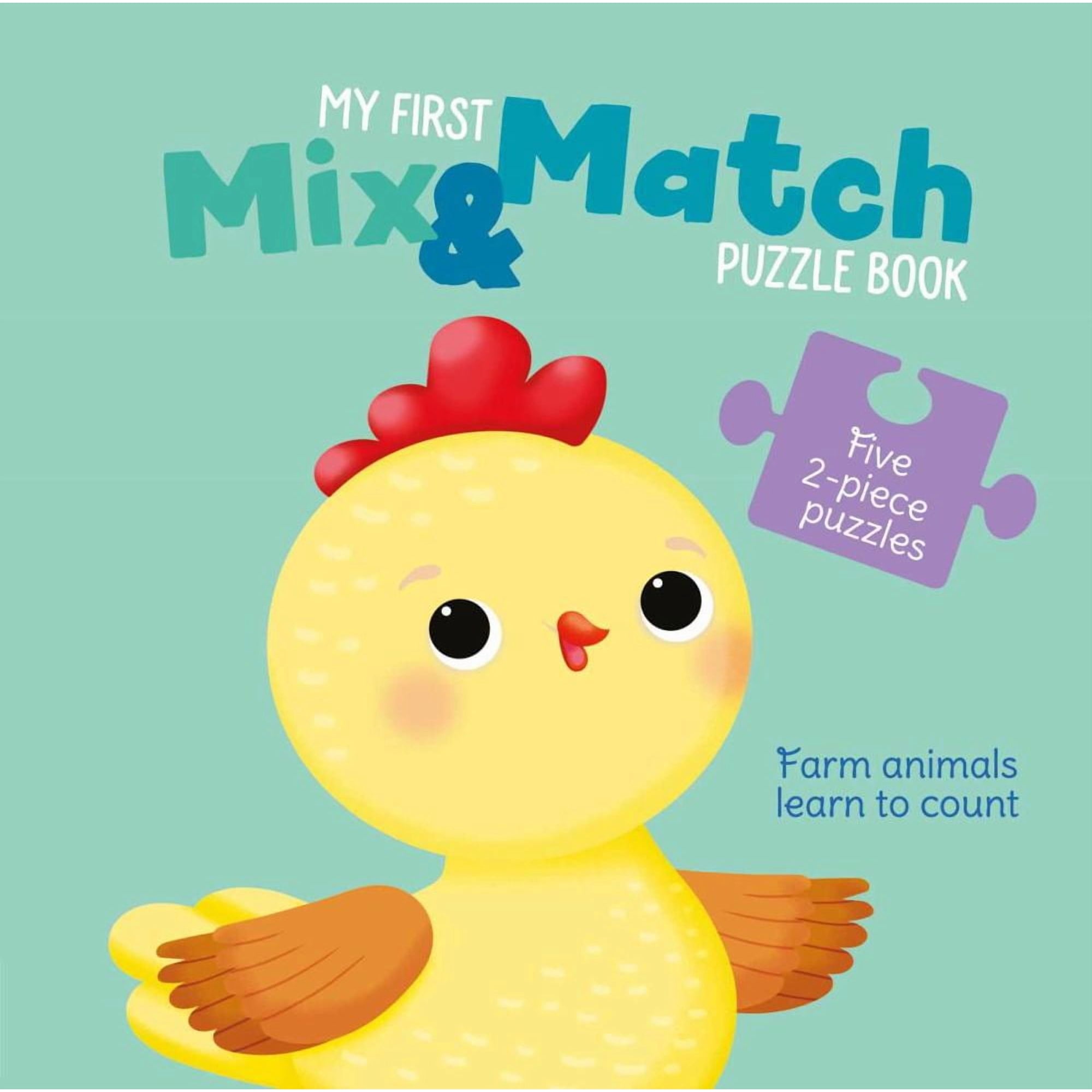 My First Mix and Match Puzzle Book Farm Animals Learn to Count (Board Book)