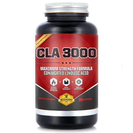 CLA Supplement - CLA Safflower Oil Conjugated Linoleic Acid for Enhanced Metabolism & Weight Loss | USA-Made, Non-GMO, Stimulant-Free Safflower Oil CLA 3000 by Vitamorph Labs | 90 (Best Rated Cla Supplement)