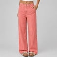 thumbnail image 2 of Women's Vintage Y2k Striped Denim Pants Wide Leg High Waist Stretchy Long Jean Palazzo Trousers with Pocket, 2 of 4