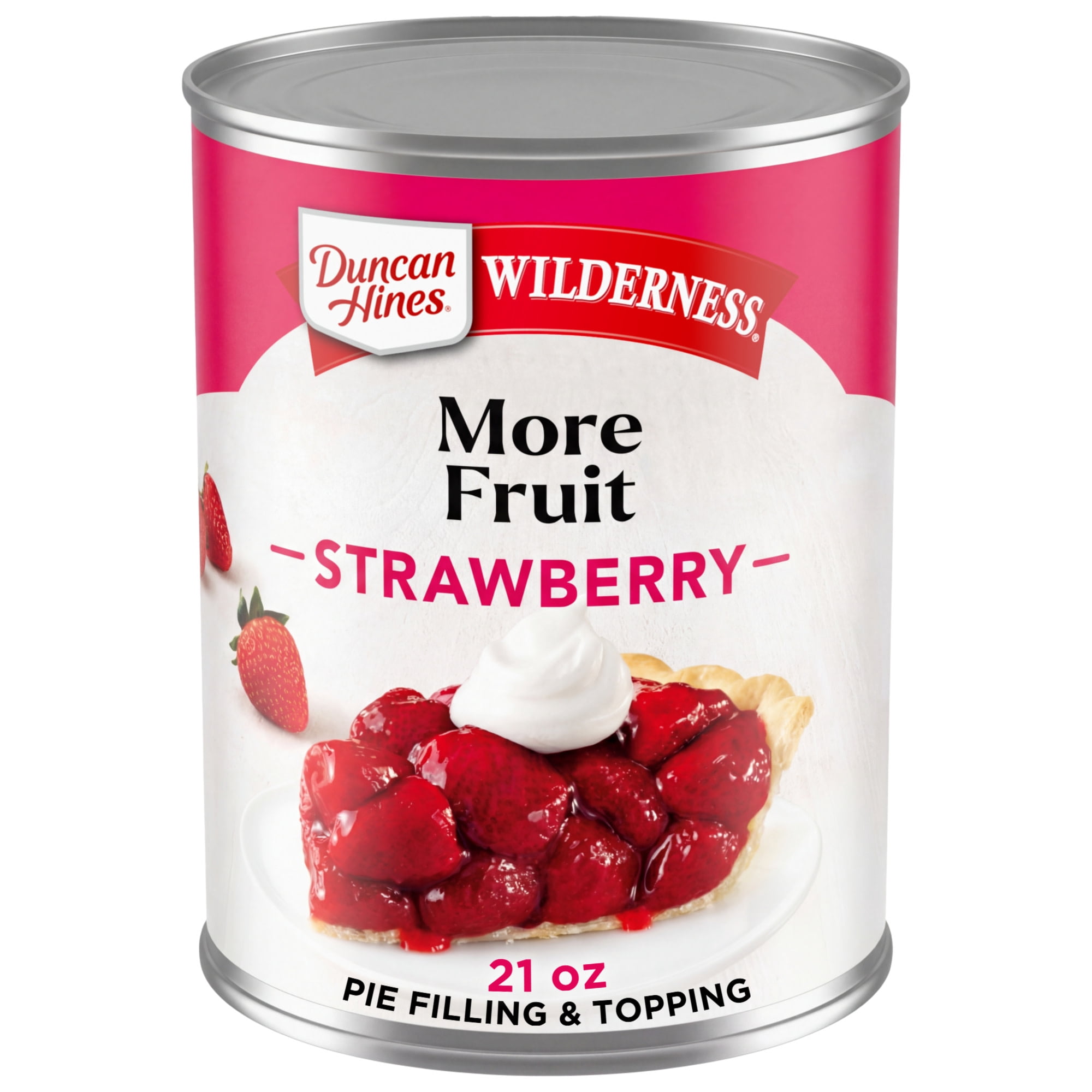 (3 pack) Duncan Hines Wilderness More Fruit, Strawberry Pie Filling and Topping, Ready to Use, 21 oz.