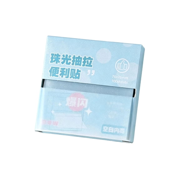 Transparent Sticky Notes, 100 Sheets Pull Out Memo Notes With Strong Adhesive, Clear Page Markers For Office, Work, Study, Document Notes, Stationery Supplies(Style A)