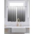 thumbnail image 2 of Kitchen Curtains 54 Inches length, Grey Ombre Window Treatment Curtain Drapes, Modern White Abstract Art Aesthetics Thermal Insulated Drapes for Basement Hotel RV, 42"x54", 2 Panels, 2 of 7