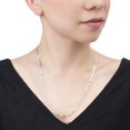 thumbnail image 5 of Cadena Collar Ametrinaa Valentina Estrella Tritono 2mm Unisex 40cm oro Italiano solido 10k, 5 of 5