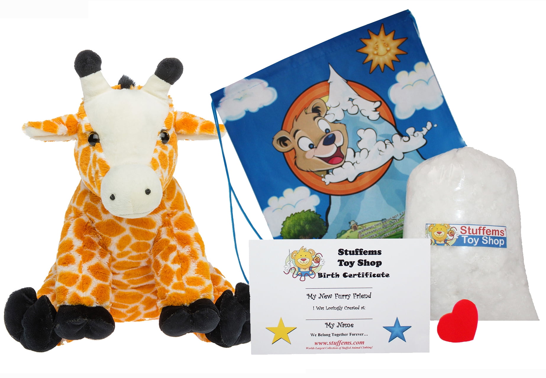 Make Your Own Stuffed Animal 16" "Giraffe" No Sew Kit With Cute