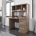 thumbnail image 2 of BELLEZE Bonelli 50" Executive Desk with Hutch, Rustic Oak, 2 of 7