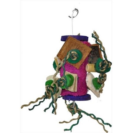 UPC: 0644472011241 | A&E Cage Java Wood Fun Spongy Bird Toy – Assorted – 6X7 Inch