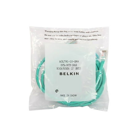 Belkin - Patch cable - RJ-45 (M) to RJ-45 (M) - 3 m - UTP - CAT 5e - green - for Omniview SMB 1x16, SMB 1x8; OmniView SMB CAT5 KVM Switch