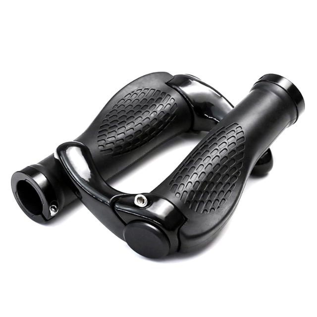 Bicycle Handlebar Grips Aluminum Alloy Rubber Locking Clamps