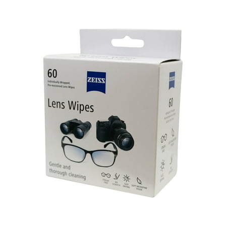 zeiss lens cleaning wipes small pre-moistened 60pk