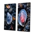 thumbnail image 3 of Designart "Dappled Depths Grey Clam painting" Clam Wall Art Set Of 2 - Grey Animals Canvas Set For Living Room Decor, 3 of 7