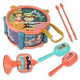thumbnail image 1 of Orange Baby Development Toy Set Drum Sand Shaker Musical Instruments Early Learning Sensory Play Safe For Infants Toddlers Gift Orange Large Size, 1 of 6
