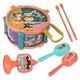 thumbnail image 2 of Juego de juguetes musicales, tambor, martillos de arena, instrumento de percusión de aprendizaje temprano para bebés, plástico ABS seguro, regalo para recién nacidos para niños y niñas., 2 of 6