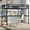 Twin, variant on Twin Loft Bed with Desk, Metal Loft Bed Frame with LED Light Strip, Power Outlet, Shelves and Clothes Rail, Black