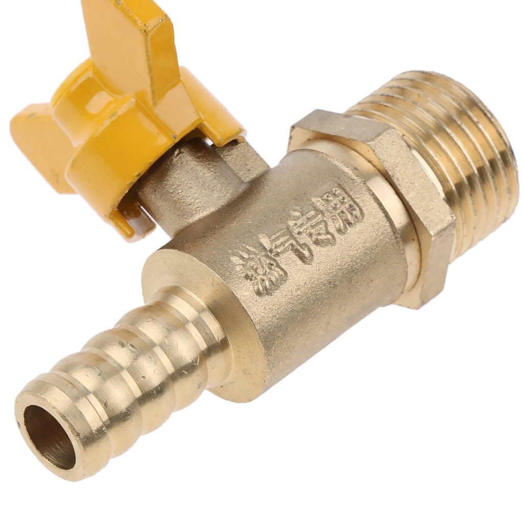 1/2" Male Hose Barb Brass Ball Valve Shut Off for Gas Water Anti-rust 
