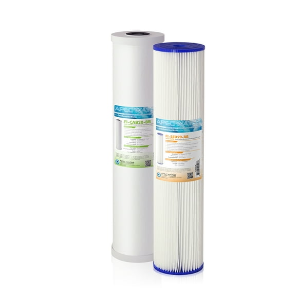 APEC 20 in. Whole House Sediment and Carbon Replacement Water Filter Set (FILTER-SET-CB2-20BB)