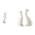 thumbnail image 1 of Figura artística moderna y creativa de una chica bailando con un gato, ideal para dormitorio, oficina, comedor, repisa de chimenea, mesa de centro, re, 1 of 8