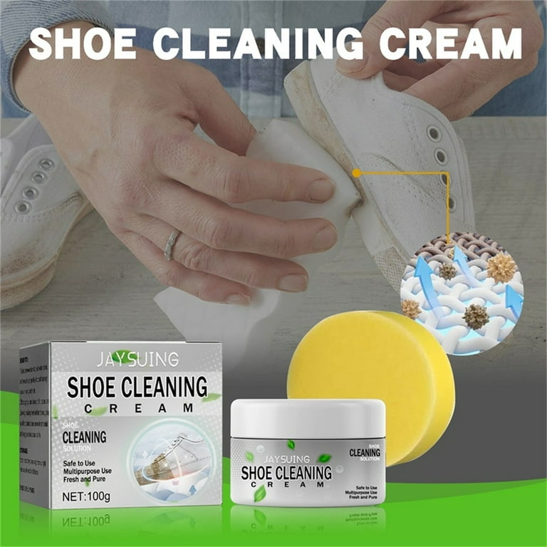 2023 New Version Multi-functional Cleaning And Stain Removal Cream, Shoes  Multifunctional Cleaning Cream, White Shoe Cleaning Cream With Sponge,  White