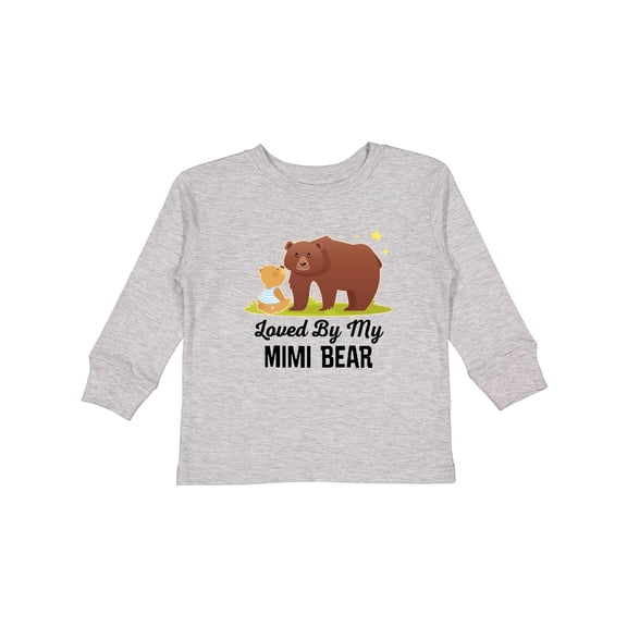 Inktastic Mimi Bear Loves Me Grandbaby Gift Boys or Girls Long Sleeve Toddler T-Shirt