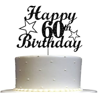 Decoration Gateau Anniversaire 60 Ans Happy Birthday 60Th Cake Topper  Anniversaire Gâteau Topper Avec Étoile Gâteau Pour 60E[u3183] - Cdiscount  Maison