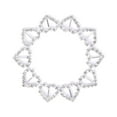 thumbnail image 1 of MasteelfCA 10pcs Heart Rhinestone Ribbon Buckles Sliders (Silver), 1 of 2