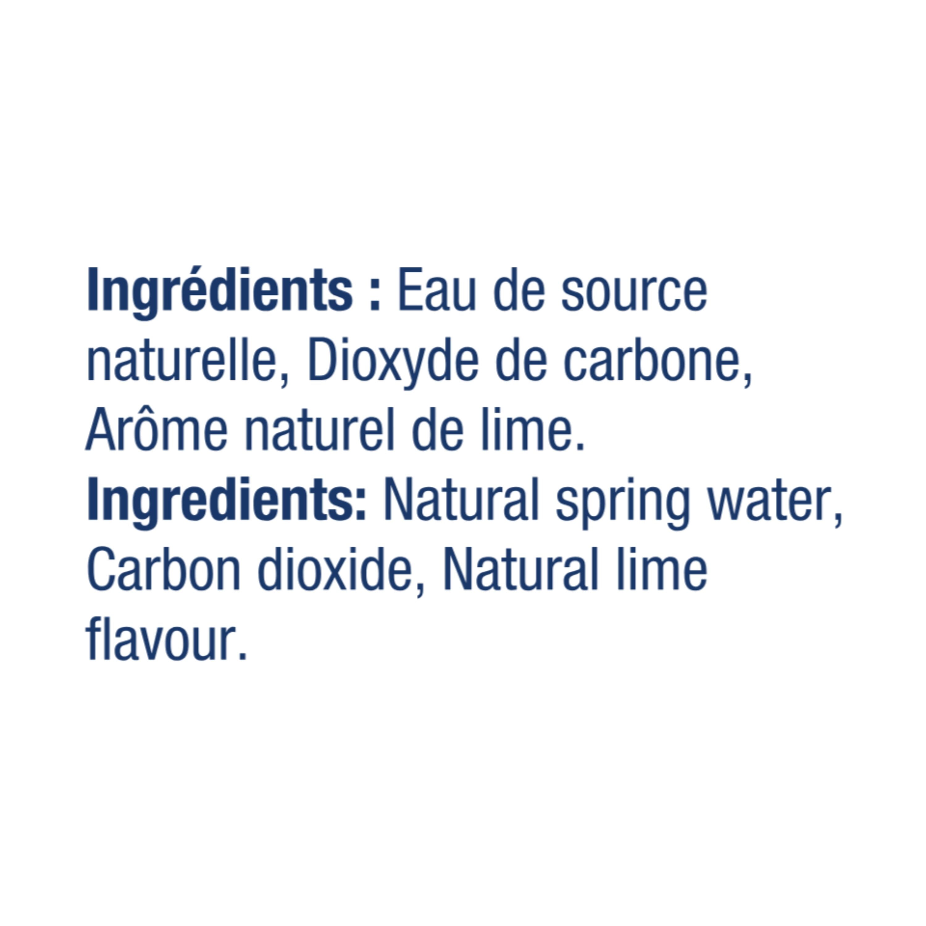 Montellier Lime Carbonated Natural Spring Water 1 L, Bottle, 1L