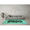 thumbnail image 3 of Ahgly Company Indoor Rectangle Oriental Turquoise Blue Industrial Area Rugs, 2' x 5', 3 of 4