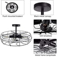 thumbnail image 5 of Dinglilighting 5-Light Black Industrial Flush Mount Ceiling Light with Dimmable Features for Office, 5 of 10
