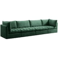 thumbnail image 1 of Meridian Furniture Jacob Green Velvet Modular Sofa, 1 of 10