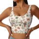 thumbnail image 1 of Balery Forest Mushrooms Insects Sujetadores deportivos con espalda cruzada para mujer, acolchados, sin costuras, de alto impacto, ideales para yoga, gimnasio, entrenamiento y fitness.-Small, 1 of 8