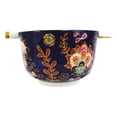 thumbnail image 3 of Mandala Floral Blossoms Purple Ramen Noodles Soup Large 6"D Bowl W/ Chopsticks, 3 of 7