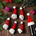 thumbnail image 7 of Dalrosia Mini Santa Hats for Crafts - Knit Christmas Hats, Tiny Wine Bottle Holders, Doll Hats, Table Decorations, Candy Covers, 7 of 7
