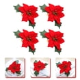 thumbnail image 3 of 4pcs Napkin Rings Flower Napkin Holder Rings Christmas Napkin Rings Table Accessories, 3 of 5